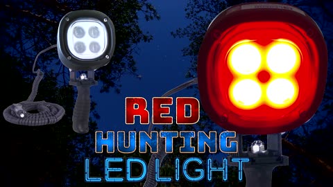 Red LED Handheld Hunting Spotlight - 2250 Lumens - Durable Construction - IP67