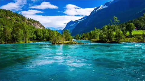 lovatnet lake beautiful nature norway