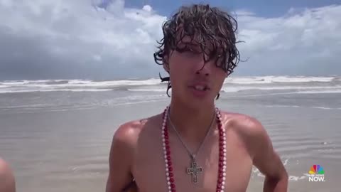 Windsurfers in Galveston enjoy Hurricane Beryl's waves - before being told to le