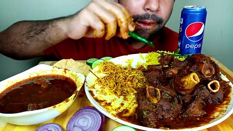 HOW CAN EAT EXTRA SPICY MUTTON CURRY WITH YELLOW RICE #hungryPIRAN