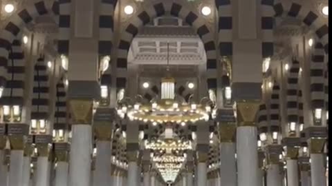 Inside of Musjid e nabwi madina