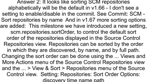 Is there a way to sort Source Control Providers in VS Code