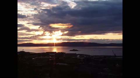 Sunset over Trondheim Fjord