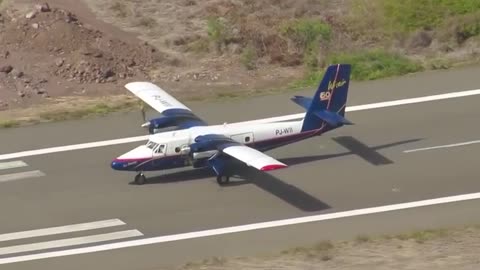 Saba extreme airport with the shortest run way.