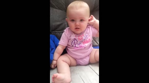 Funny baby crying fake