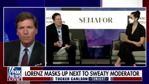 Tucker Carlson says Taylor Lorenz "is a very fragile person, but today she took it to a whole new level."