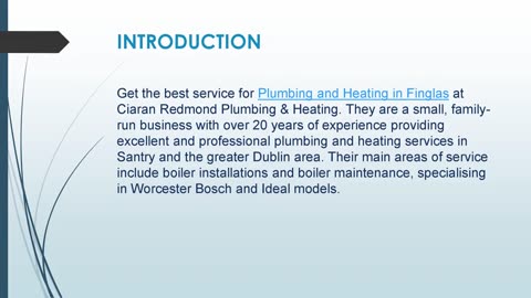 Best service for Plumbing and Heating in Finglas