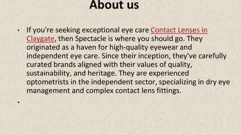 Get The Best Contact Lenses in Claygate.