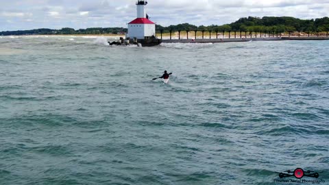 Kayaker Quickly Changes His Mind After Seeing Massive Waves