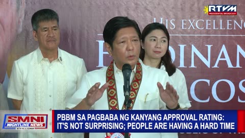 PBBM sa pagbaba ng kanyang approval rating: It's not surprising; people are having a hard time