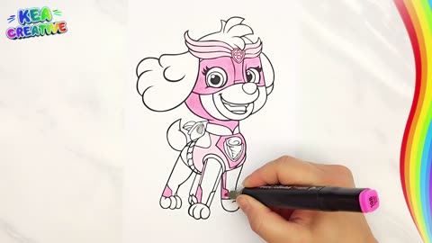 PAW Patrol - Skye Tornado - How To Coloring - @KeaCreative2 - FREE images HD Download👇