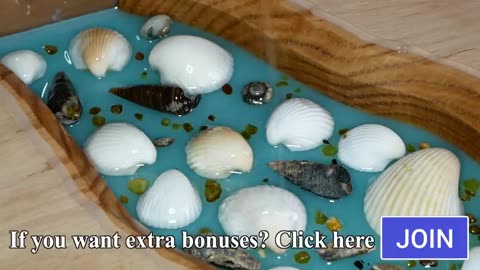 How to make SERVING BOARD with Shells and Epoxy Resin ART RESIN