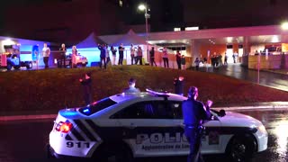 Emergency Vehicles Came To Thank The Health Care Workers Of Charles-Lemoyne Hospital