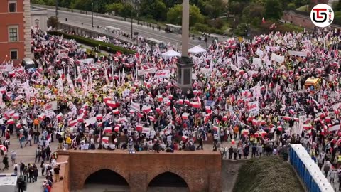 MASSIVE protest in Poland yesterday against the EU climate agenda.