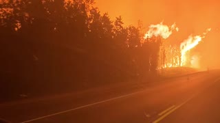 Forest Fire Makes for Frightening Drive