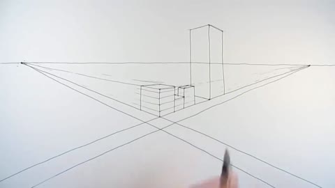 Draw The Outline Of Tall Buildings In The City Map