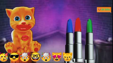 Makeup lipstick talking Tom billu funny cat lipstick funny video💄💄