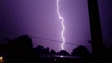 MASSIVE LIGHTNING STRIKE CAUGHT IN SLOW MOTION!