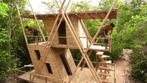 39 Day Complete Bamboo Two-Story House And Swimming Pools