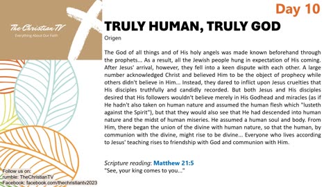 #010 I Daily Devotions I Truly Human, Truly God I TheChristianTV