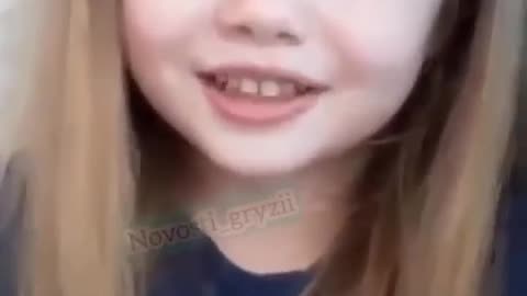 cute little girl singing a song