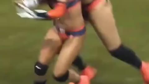 3 BEST AGGRESSIVE LFL PLAYS (Lingerie Football) Big Hits! #americanwomenfootball