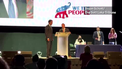 Senator Mitt Romney Booed Off Stage at Utah GOP Convention