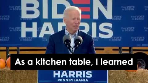 Biden: "As A Kitchen Table I Learned A Lot Of Basic Lessons"