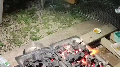 DJI Building up camp fire