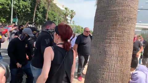 Breaking: Patriots vs antifa brawl breaks out LA - CA