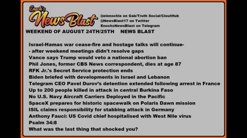 Weekend Of August 24/25, 2024 News Blast .mp4