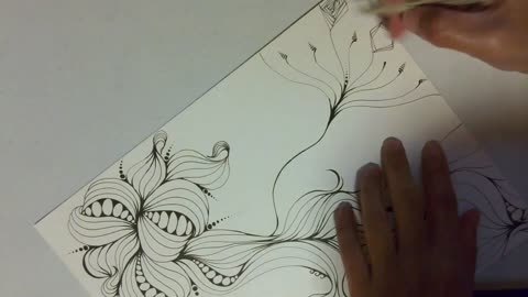 A Zentangle Inspired Meditative Abstract Art