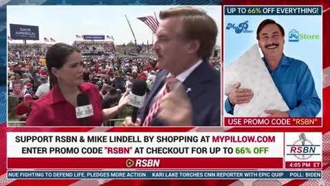 Mike Lindell Joins RSBN For Interview at Save America Rally In Mendon, IL.