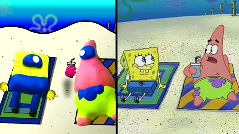 Among Us VS Spongebob MEME COMPILATION