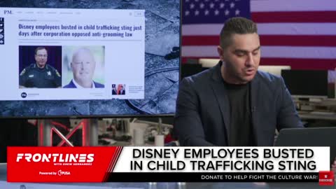 Drew Hernandez cites The Post Millennial's article on how Disney employees were busted in a child trafficking sting