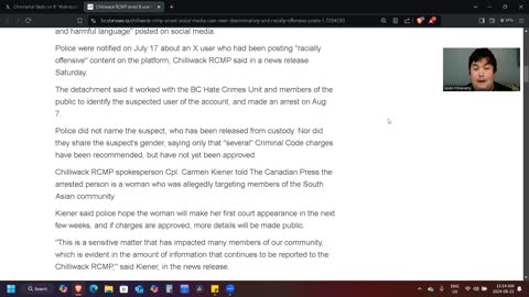 RCMP arrests BC woman for Social Media Post & UK wants more Global Censorship