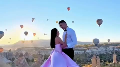 Romantic Turkish hot air balloon