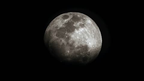 Moon in the dark sky