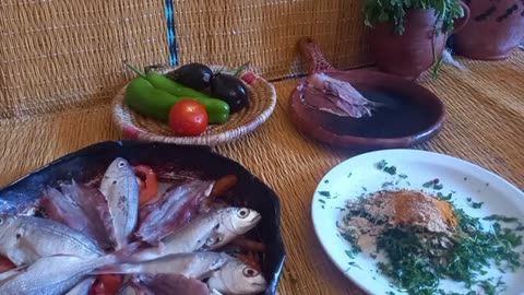 Fish baked in the oven in a Moroccan