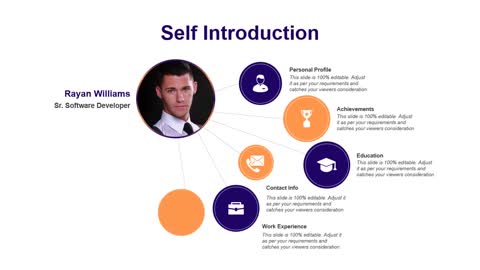 Self Introduction PowerPoint Presentation Slide