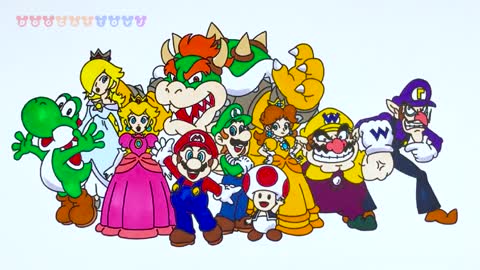 COLOURING FOR KIDS SUPER MARIO