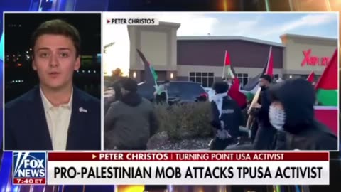 Peter Christos attacked by Pro Palestinian mob