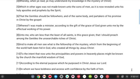 Ephesians 3 Scripture Reading from Son of Man's Homestead