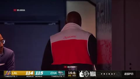 Michael Jordan looking shocked and leaves the arena after Westbrook hits back to back 3s