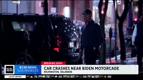 Car crashes into parked SUV near President Biden's motorcade in Delaware