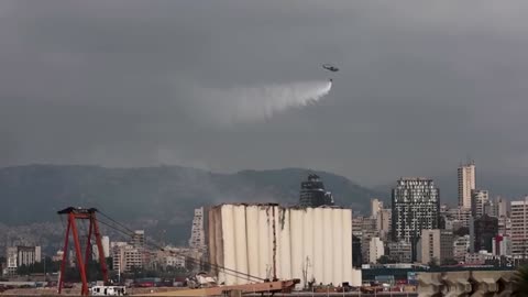 Part of Beirut silo complex collapses