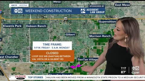 Plenty of construction on Valley roadways this weekend