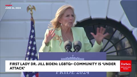 First Lady Dr. Jill Biden Says LGBTQ+ Community Is 'Under Attack' At Pride Event