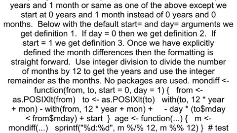 Format time difference as years and months