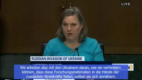 Victoria Nuland bestätigt die Existenz von US-unterstützten Biolaboratorien